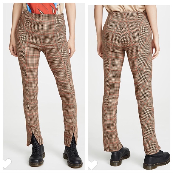 Free People Flyin High Plaid High Rise Skinny Pant - Picture 2 of 8